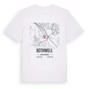 Bothwell karta t-shirt – ekologisk bomull t-shirt från Pinshirt