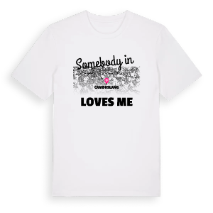 Någon i Cambuslang älskar mig t-shirt – ekologisk bomull t-shirt från Pinshirt
