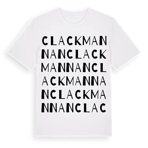 Clackmannan ordlek t-shirt – ekologisk bomull t-shirt från Pinshirt