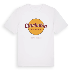 Clarkston cirkel t-shirt – ekologisk bomull t-shirt från Pinshirt