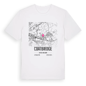 Coatbridge karta t-shirt – ekologisk bomull t-shirt från Pinshirt