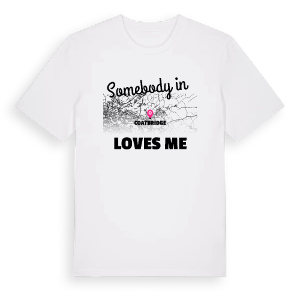 Någon i Coatbridge älskar mig t-shirt – ekologisk bomull t-shirt från Pinshirt