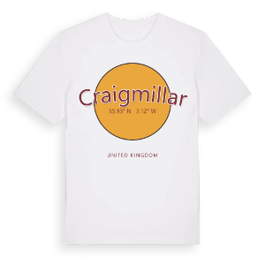 Craigmillar cirkel t-shirt – ekologisk bomull t-shirt från Pinshirt