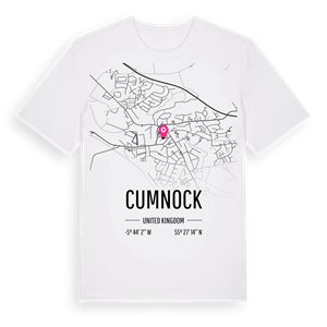 Cumnock karta t-shirt – ekologisk bomull t-shirt från Pinshirt