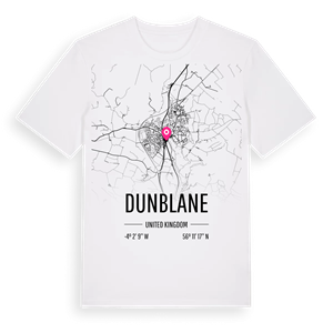 Dunblane karta t-shirt – ekologisk bomull t-shirt från Pinshirt