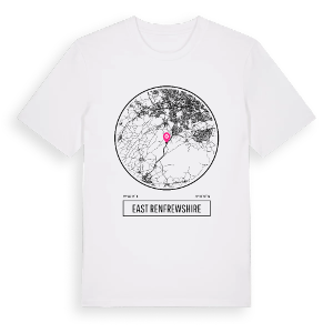 East Renfrewshire t-shirt – ekologisk bomull t-shirt från Pinshirt