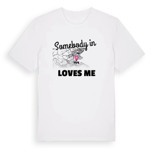Någon i Fife älskar mig t-shirt – ekologisk bomull t-shirt från Pinshirt