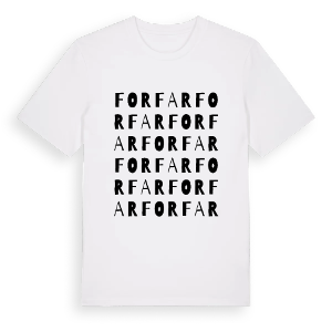 Forfar ordlek t-shirt – ekologisk bomull t-shirt från Pinshirt