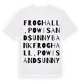 Froghall, Powis and Sunnybank ordlek t-shirt