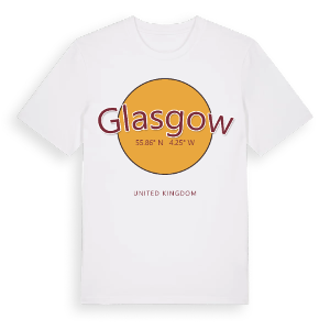 Glasgow cirkel t-shirt – ekologisk bomull t-shirt från Pinshirt