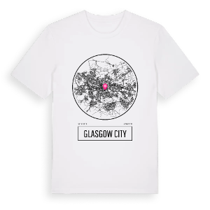 Glasgow City t-shirt – ekologisk bomull t-shirt från Pinshirt