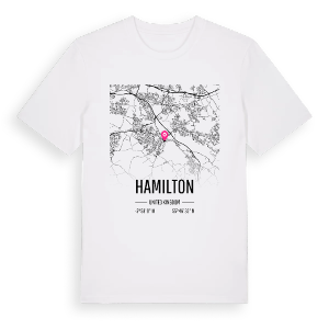 Hamilton karta t-shirt – ekologisk bomull t-shirt från Pinshirt
