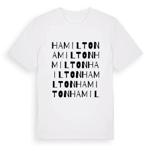 Hamilton ordlek t-shirt – ekologisk bomull t-shirt från Pinshirt