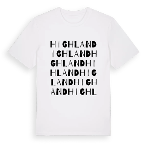 Highland ordlek t-shirt – ekologisk bomull t-shirt från Pinshirt