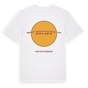 HIGHLANDS & ISLANDS ENTERPRISE CAIRNGORM ESTATE cirkel t-shirt – ekologisk bomull t-shirt från Pinshirt