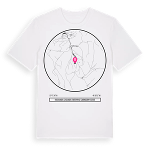 HIGHLANDS & ISLANDS ENTERPRISE CAIRNGORM ESTATE t-shirt – ekologisk bomull t-shirt från Pinshirt