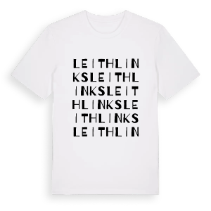 Leith Links ordlek t-shirt – ekologisk bomull t-shirt från Pinshirt