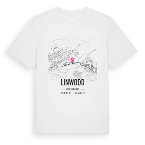 Linwood karta t-shirt – ekologisk bomull t-shirt från Pinshirt