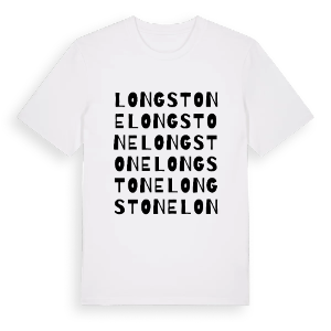 Longstone ordlek t-shirt – ekologisk bomull t-shirt från Pinshirt