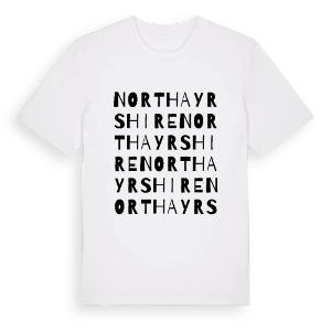 North Ayrshire ordlek t-shirt – ekologisk bomull t-shirt från Pinshirt