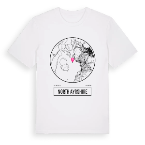 North Ayrshire t-shirt – ekologisk bomull t-shirt från Pinshirt