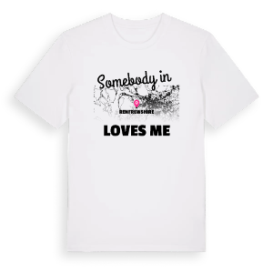 Någon i Renfrewshire älskar mig t-shirt – ekologisk bomull t-shirt från Pinshirt