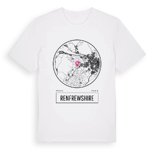 Renfrewshire t-shirt – ekologisk bomull t-shirt från Pinshirt