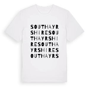 South Ayrshire ordlek t-shirt – ekologisk bomull t-shirt från Pinshirt
