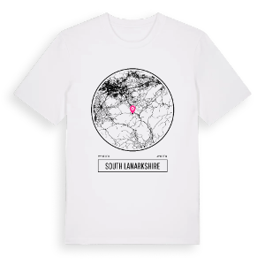 South Lanarkshire t-shirt – ekologisk bomull t-shirt från Pinshirt