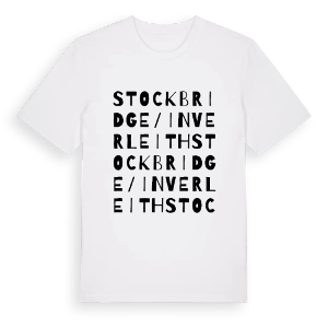 Stockbridge/Inverleith ordlek t-shirt – ekologisk bomull t-shirt från Pinshirt