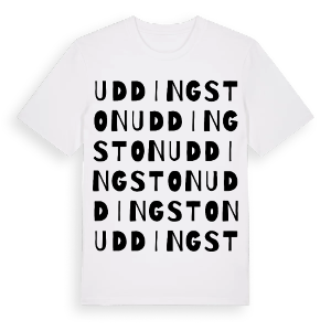 Uddingston ordlek t-shirt – ekologisk bomull t-shirt från Pinshirt