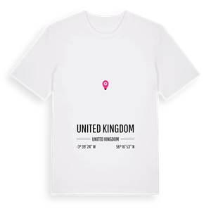 United Kingdom karta t-shirt – ekologisk bomull t-shirt från Pinshirt