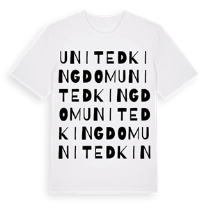United Kingdom ordlek t-shirt – ekologisk bomull t-shirt från Pinshirt