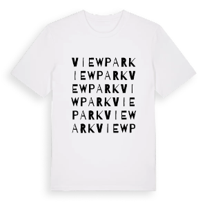 Viewpark ordlek t-shirt – ekologisk bomull t-shirt från Pinshirt
