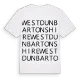 West Dunbartonshire ordlek t-shirt