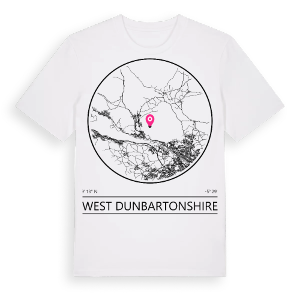West Dunbartonshire t-shirt – ekologisk bomull t-shirt från Pinshirt
