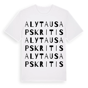 Alytaus apskritis ordlek t-shirt – ekologisk bomull t-shirt från Pinshirt