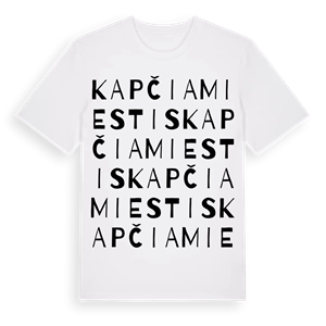 Kapčiamiestis ordlek t-shirt – ekologisk bomull t-shirt från Pinshirt