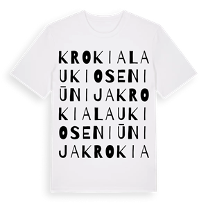 Krokialaukio seniūnija ordlek t-shirt – ekologisk bomull t-shirt från Pinshirt