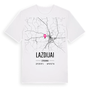Lazdijai karta t-shirt – ekologisk bomull t-shirt från Pinshirt