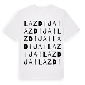 Lazdijai ordlek t-shirt – ekologisk bomull t-shirt från Pinshirt