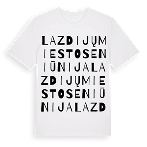 Lazdijų miesto seniūnija ordlek t-shirt – ekologisk bomull t-shirt från Pinshirt