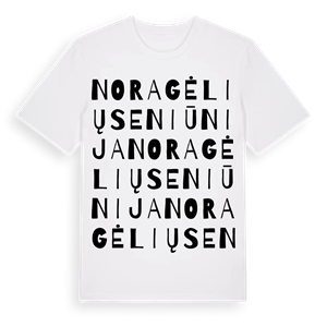 Noragėlių seniūnija ordlek t-shirt – ekologisk bomull t-shirt från Pinshirt