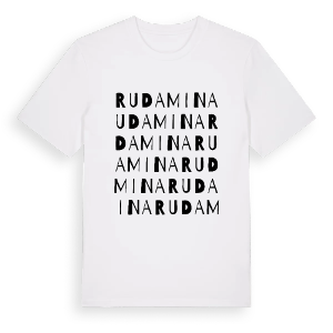 Rudamina ordlek t-shirt – ekologisk bomull t-shirt från Pinshirt