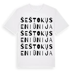 Šeštokų seniūnija ordlek t-shirt – ekologisk bomull t-shirt från Pinshirt