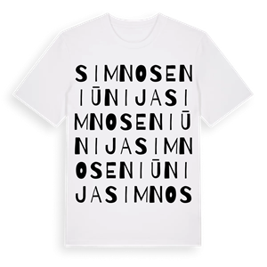 Simno seniūnija ordlek t-shirt – ekologisk bomull t-shirt från Pinshirt