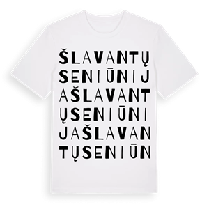 Šlavantų seniūnija ordlek t-shirt – ekologisk bomull t-shirt från Pinshirt