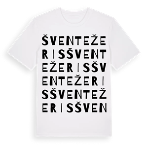 Šventežeris ordlek t-shirt – ekologisk bomull t-shirt från Pinshirt
