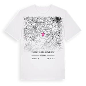 Varėnos rajono savivaldybė karta t-shirt – ekologisk bomull t-shirt från Pinshirt