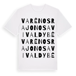 Varėnos rajono savivaldybė ordlek t-shirt – ekologisk bomull t-shirt från Pinshirt